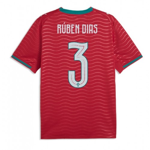 Stroje piłkarskie Portugalia Ruben Dias #3 Koszulka Podstawowej MŚ 2026 Krótki Rękaw